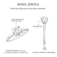 Peg Headset Solitaire Moissanite Ring for Women