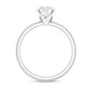 Peg Headset Solitaire Moissanite Ring for Women