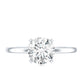 Peg Headset Solitaire Moissanite Ring for Women