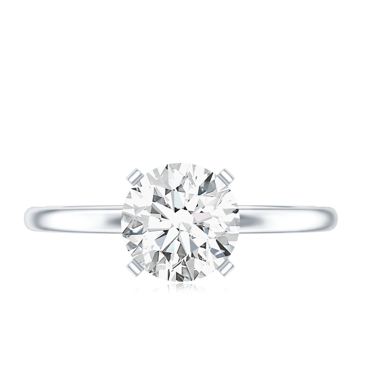 Peg Headset Solitaire Moissanite Ring for Women