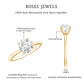 Peg Headset Solitaire Moissanite Ring for Women