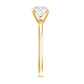 Peg Headset Solitaire Moissanite Ring for Women