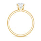 Peg Headset Solitaire Moissanite Ring for Women