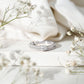 Round Cut Moissanite Engagement Ring with Eternity Band