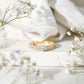 Round Cut Moissanite Engagement Ring with Eternity Band