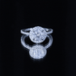Brilliant Cut Moissanite Classic Halo Engagement Ring