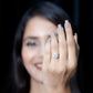 2 Carat Round Shape Moissanite Halo Wedding Ring Set