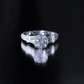 Round Shape Moissanite Solitaire Engagement Ring in Split Shank