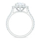 Certified Brilliant Cut Moissanite Halo Engagement Ring