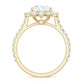 Certified Brilliant Cut Moissanite Halo Engagement Ring