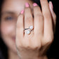 Cultured Freshwater Pearl Bypass Engagement Ring