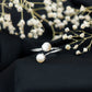 Cultured Freshwater Pearl Bypass Engagement Ring