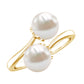 Cultured Freshwater Pearl Bypass Engagement Ring