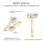 Cultured Freshwater Pearl Bypass Engagement Ring