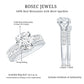 Certified 2 Carat Round Moissanite Engagement Ring with Wedding Band