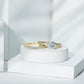 Certified 2 Carat Round Moissanite Engagement Ring with Wedding Band