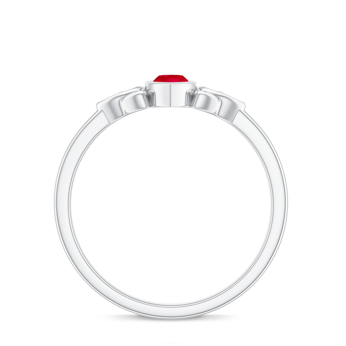 Natural Marquise Ruby Promise Ring with Celtic Knot