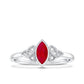 Natural Marquise Ruby Promise Ring with Celtic Knot