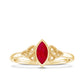 Natural Marquise Ruby Promise Ring with Celtic Knot