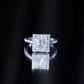 3 Carat Princess Cut Moissanite Halo Engagement Ring