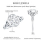 Anillo de compromiso celta solitario de moissanita con engaste de bisel