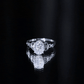 Certified 2 Carat Oval Moissanite Hidden Halo Engagement Ring