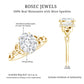 Certified 2 Carat Oval Moissanite Hidden Halo Engagement Ring