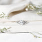 Oval Moissanite Engagement Ring with Celtic Band