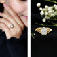 Oval Moissanite Engagement Ring with Celtic Band