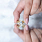 Oval Moissanite Engagement Ring with Celtic Band