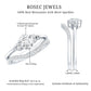 0.9 Carat Round Cut Moissanite Wedding Ring Set For Bride