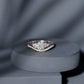 0.9 Carat Round Cut Moissanite Wedding Ring Set For Bride