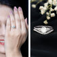 0.9 Carat Round Cut Moissanite Wedding Ring Set For Bride
