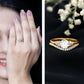 0.9 Carat Round Cut Moissanite Wedding Ring Set For Bride