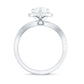 Heart Shape Moissanite Halo Engagement Ring with Criss Cross Band