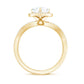Heart Shape Moissanite Halo Engagement Ring with Criss Cross Band