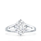 Oval Cut Moissanite Solitaire Engagement Ring in Split Shank
