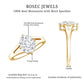 Oval Cut Moissanite Solitaire Engagement Ring in Split Shank
