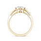 Oval Cut Moissanite Solitaire Engagement Ring in Split Shank