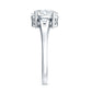 Solitaire Oval Cut Moissanite Split Shank Engagement Ring