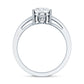 Solitaire Oval Cut Moissanite Split Shank Engagement Ring