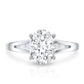 Solitaire Oval Cut Moissanite Split Shank Engagement Ring