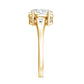 Solitaire Oval Cut Moissanite Split Shank Engagement Ring