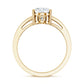 Solitaire Oval Cut Moissanite Split Shank Engagement Ring