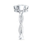 Brilliant Cut Moissanite Bezel Set Engagement Ring in Braided Shank