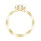 Brilliant Cut Moissanite Bezel Set Engagement Ring in Braided Shank