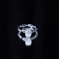 Moissanite Hidden Halo Engagement Ring with Infinity Shank