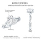 Moissanite Hidden Halo Engagement Ring with Infinity Shank