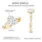Moissanite Hidden Halo Engagement Ring with Infinity Shank