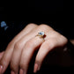 Moissanite Hidden Halo Engagement Ring with Infinity Shank